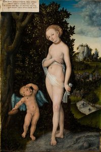 Venus With Cupid Stealing Honey — Lucas Cranach The Elder