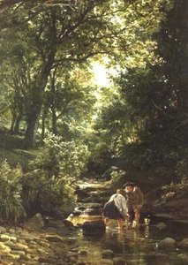 Children In The Stream — Samuel Bough