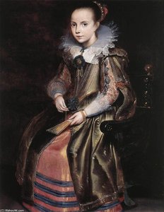 Elisabeth (or Cornelia) Vekemans As A Young Girl — Cornelis De Vos