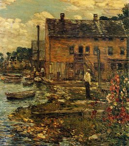 The Fishermen, Cos Cob — Frederick Childe Hassam