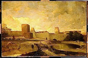 Les Remparts D'aigues Mortes — Alexandre Gabriel Decamps