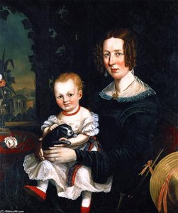 Margaret Erskine Williamson And Her Daughter Jessie — Cornelius David Krieghoff