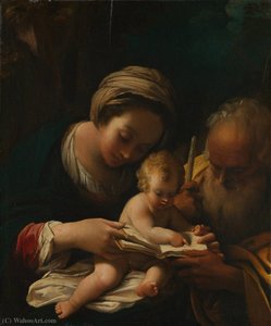 The Holy Family With The Virgin Teaching The Child To Read — Bartolomeo Schedoni