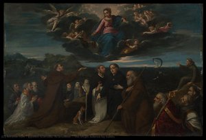 The Virgin Adored By Saints — Ippolito Scarsella (scarsellino)