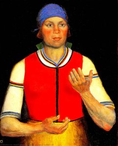 Frau Arbeiterin Rot — Kasimir Sewerinowitsch Malewitsch