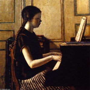 Child At The Piano — Frederick Carl Frieseke