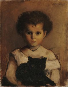 Girl With Cat — António Teixeira Carneiro Júnior
