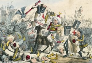 Terrific Combat Between Richard Coeur De Lion — John Leech