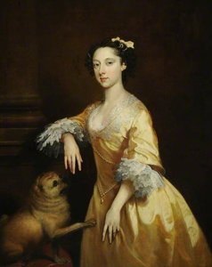 Portrait Of A Lady With A Pug Dog — Joseph Highmore