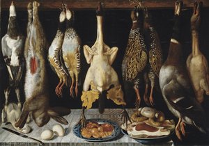 Still Life Of Birds And Hare — Tomás Hiepes