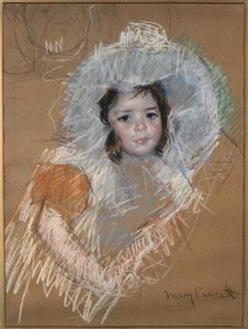 Margot Lux With A Wide Hat — Mary Stevenson Cassatt