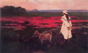 Girl With Goats — Josep Cusachs I