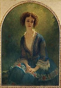 Portrait De La Comtesse Eugene Pastre, Nee Celine De Beaulaincourt — Ernest Hébert (antoine Auguste Ernest Hebert)
