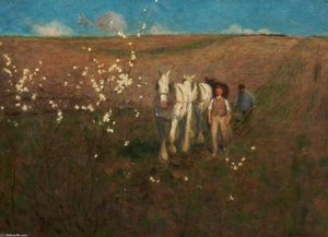 Ploughing, Early Spring — Edward William Stott