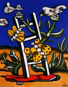 Due Farfalle Gialle Su Una Scala — Fernand Léger