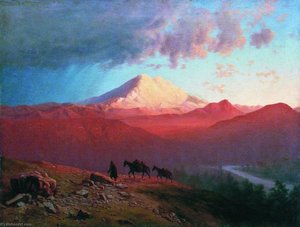 Mount Elbrus At Sunset — Ilya Nikolaevich Zankovsky