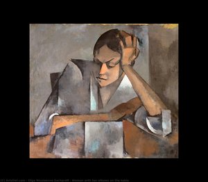 Woman With Her Elbows On The Table — Olga Nicolaevna Sacharoff