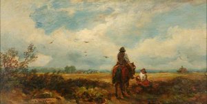 Landscape With Man On A Horse — David Cox The Elder