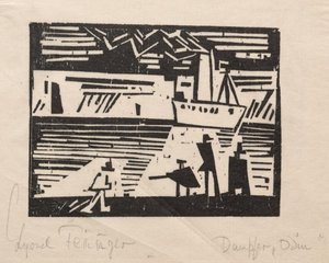 Letterhead. The Steamer Odin — Lyonel Feininger