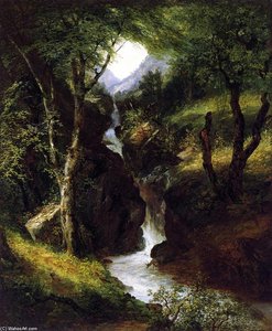 Cascade In The Forest — John Frederick Kensett