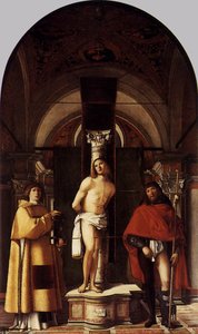 St Sebastian With St Roch And St Lawrence — Giovanni Buonconsiglio