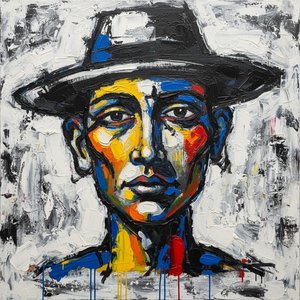 Fragmented Shadows Of A Primordial Soul In Vibrant Impasto Tones — Laurent Mercier
