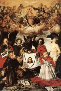 Coronation Of The Virgin With Saints — Serodine Giovanni
