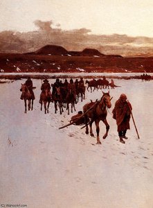The Departure Of The Buffalo Hunt — Henry F Farny