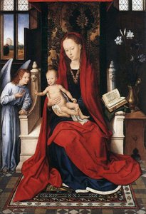 La Virgen Encomendada Con Niño Y Ángel — Hans Memling