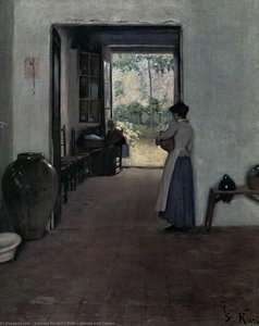 Interior With Figures — Santiago Rusiñol Prats