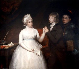 Lady Staunton With Her Son George Thomas Staunton And A Chinese Servant — John Hoppner