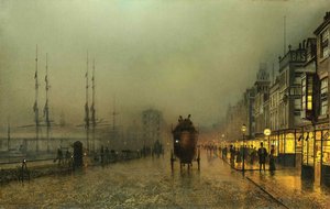 Saturday Night, On The Clyde At Glasgow — John Atkinson Grimshaw