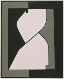 Composition With Abstract Figure — Victor Vasarely