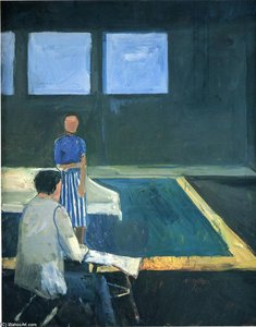 Man And Woman In A Large Room — Richard Diebenkorn