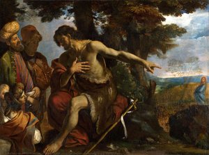 Saint John The Baptist Preaching In The Wilderness — Da Pier Francesco Mola