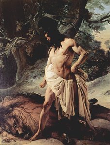 Samson Slays The Lion — Francesco Hayez
