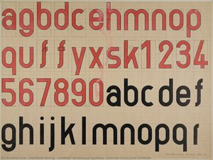 Untitled (grotesque Typeface, Exercise From Joost Schmidt — Reinhold Rossig