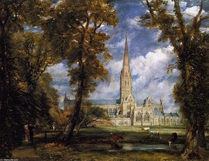 Salisbury Kathedrale Vom Bishop's Grounds — John Constable