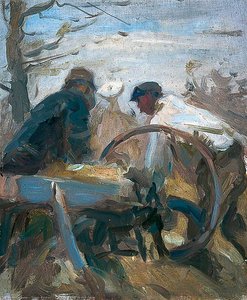 Cutting Chaff In The Open — Harry Becker
