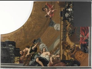 Onderdeel (rechtsonder) Van Een Plafondschildering Met Als Hoofdvoorstelling Diana En Haar Gezellinnen, Gerard De Lairesse, C. 1676 - C. 1682 — Gérard De Lairesse
