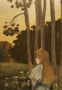 Evening Atmosphere In The Forest — Thorolf Holmboe
