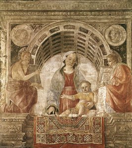 Madonna And Child With St John The Baptist And St John The Evangelist — Vincenzo Foppa