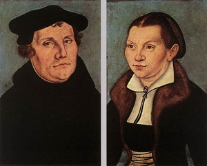 Ritratto Di Martino Lutero E Caterina Bore — Luca Cranach Il Vecchio
