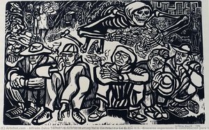 Braceros Waiting For A Contract To Go To The U.s. (braceros Esperando La Contratación Para Ir A Los E.u.) — Alfredo Zalce Torres