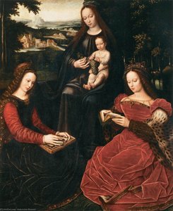 Jungfrau Und Kind Mit Heiligen — Ambrosius Benson
