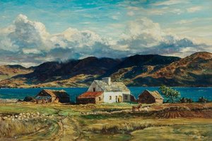 Cottage On The Edge Of Lough Currane — Claude Muncaster