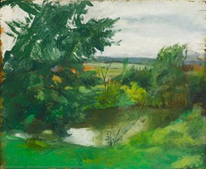 The Pond At Hawkshall — Elsie Evelyn Few