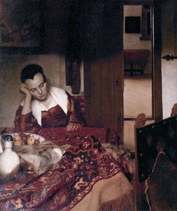 Una Cameriera Addormentata — Johannes Vermeer