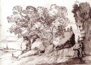 River Landscape — Agostino Tassi