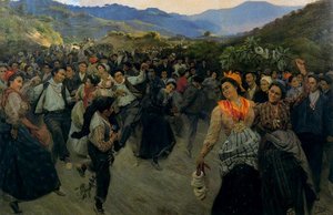 The Return Of The Procession To Calvary — Ignacio Díaz Olano